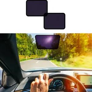 앞유리 및 측면 창문을 위한 사각형 정적 접착 자동차 그늘막 - 유니버설 핏 9.84 x 7.09 운전석 햇빛