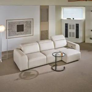 톰버 4인 무빙 슬라이드 리클라이너 전체 천연가죽 소파