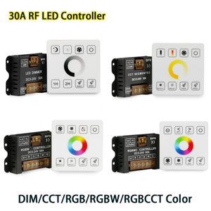 DC12V 24V RF LED 조광기 30A Fr 스트립 터치 스위치 CCT/RGB/RGBW/RGBCCT COB 컨트롤러 패널 5050 2 무선 원격 50A 4G