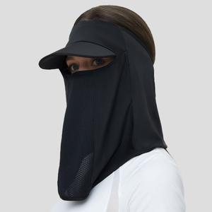 여성용 풀페이스 마스크 여름철 자외선 차단 목 보호 모자 통기성 야외용 커버