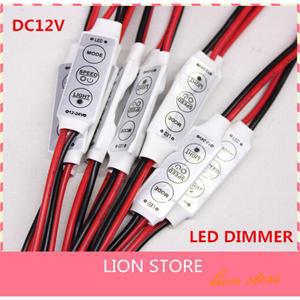 5개/세트 12V 미니 3키 단일 색상 밝기 조절기 라이트용 5050 3528 LED 스트립 컨트롤러