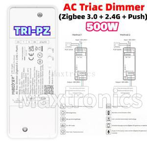 Miboxer TRI PZ 500W AC 트라이악 조절 홈 Alexa 푸시 조광기 램프 0 4GHz 조광 Google Zigbee LED 2 3 밝기 가능