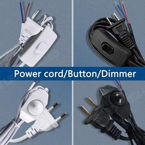 1개 85V 265V 전원 코드 디머 전구용 LED ON/OFF 버튼 연결 케이블 램프 공급선 스위치 2코어