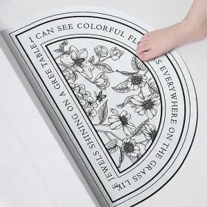 [골드스마일]반원형 소프트논슬립 규조토 화장실매트 대형 사이즈