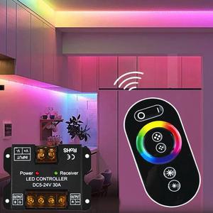 블랙 2 4G RF 컨트롤러 6키 12V 50A RGBCCT DC5V 24V 스트립 CCT 리모컨 디머 라이트 RGB LED 30A 터치 RGBW