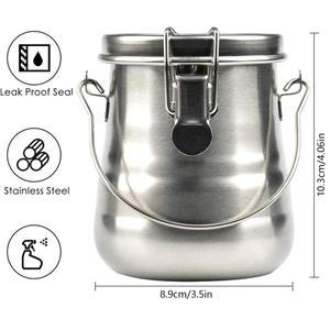 오일 페인트 브러시 와셔 유화용 뚜껑과 필터 스크린이 있는 휴대용 스테인레스 스틸 누출 방지