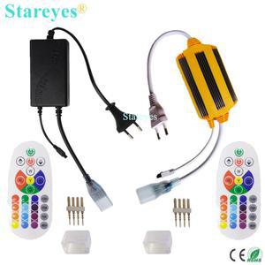 1 Pcs AC220V LED 스트립 RGB IR PCB 5050 테이프 터치 10mm Led 컨트롤러 빛 원격 키 제어 3528 8mm 25