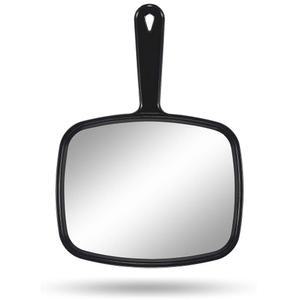 [미국배송] PROTECLE 핸드 미러 10.3인치 L X 7.4인치 W 살롱 이발사 미용 핸드헬드 손잡이 포함 스퀘어 블랙