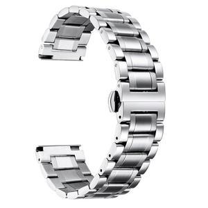 [미국배송] 빈룬 스테인리스 스틸 시계 밴드 12MM-24MM 범용 금속 교체 스트랩 스마트워치 팔찌 링크 스트레이트 및 커브드 엔드 남성 여성 6가지 색상(실버 14MM)