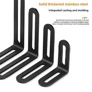 스테인리스 스틸 조절 가능한 각도 코드 롱 홀 액티비티 90 직각 가구 고정기 L자형 선반 브래킷 연결기