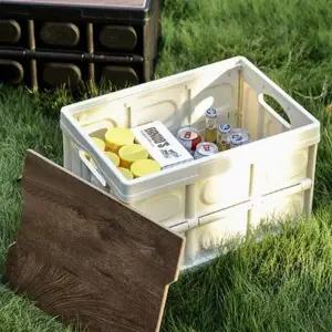 [콩심팥심]캠핑 휴대용 폴딩 박스 M 1P 피크닉 테이블 수납함 폴딩박스테이블