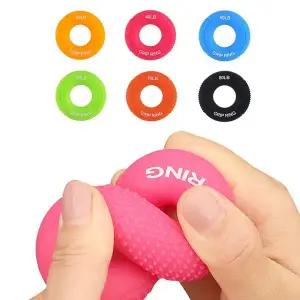 [콩심팥심]휴대용 실리콘 도넛 링 악력기 손가락 지압 운동기구