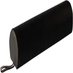 마스터 마사지 6인치 3/4 원형 볼스터 베개 쿠션 - 블랙