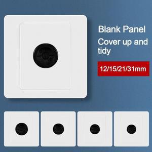 고무 패드가있는 86 유형 케이블 소켓 주최자 콘센트 구멍 장식 커버가있는 보관 벽 빈 패널
