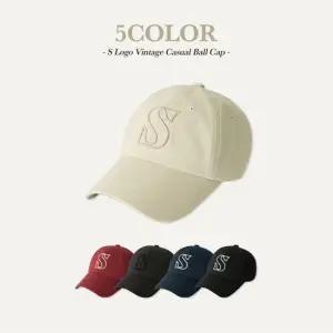 세터 S 로고 빈티지 캐쥬얼 볼캡