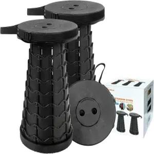 2PCS 업그레이드된 접이식 의자 두꺼운 세트 휴대용 캠핑 낚시 하이킹 바비큐 및 야외 활동 - Max