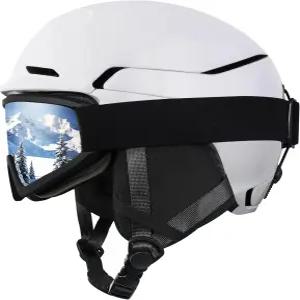 고글 세트가 있는 VCOROS 스키 헬멧 남녀용 경량 DXH-811 스노우 스포츠 내구성이 뛰어난 PC 쉘 스노보드