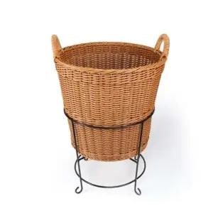 원형손잡이받침 VR-5028 다용도바구니 라탄바구니 원형바구니