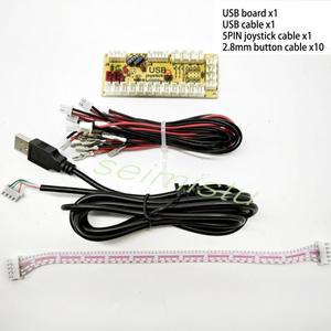 DIY 아케이드 usb 제로 지연 인코더 PC-조이스틱 기판 모듈 PS2 푸시 버튼