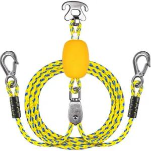 튜브용 셀프 센터링 보트 견인 하네스 스테인리스 퀵 커넥터 1-4인용 헤비 듀티 플로팅 로프 웨이크보드 및