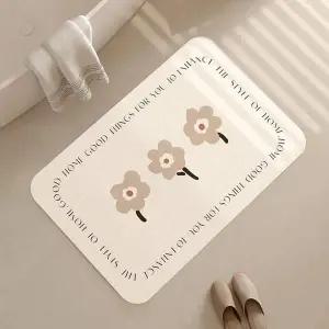 플라워 밀크티 화장실발매트 주방발판 구조토