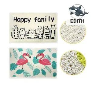 [콩심팥심]귀여운 고양이 플라밍고 발매트 미끄럼방지 욕실