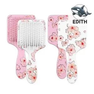 매화 꽃무늬 사각 브러쉬 소형 색상 랜덤 쿠션