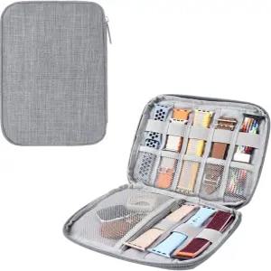 시계 밴드 정리함 보관 케이스 방수 스마트 및 액세서리용 여행 가방 핀 케이블 이어폰 그레이
