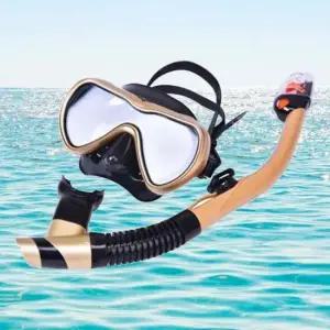아로마 물놀이 잠수경 스노클링 세트(골드)잠수경세트