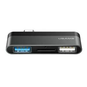 SD카드 C타입 카드리더 겸용 미니허브 Micro SD USAMS 2USB