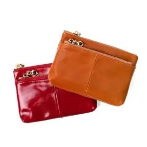 남성동전지갑 여자 캐주얼 미니 동전 카드 소가죽 지퍼 지갑