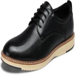 HVENSTEAD 남성 옥스포드 드레스 슈즈 캐주얼 비즈니스 더비 슈 포멀 플레인 토 옥스퍼드