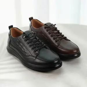 클래식 고급 소가죽 남성 스니커즈 편한 남성 구두 운동화 - 2컬러