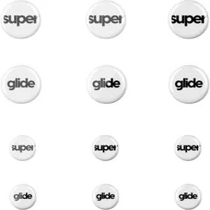 슈퍼글라이드 유리 마우스 스케이트 - 매우 매끄러운 광택이 나는 원형 가장자리 내구성 있는 밑창을 갖춘