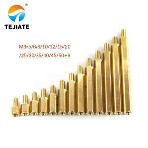 M3 x (5 50) 6mm 육각 머리 황동 간격 나사 나사산 기둥 PCB 컴퓨터 PC 마더보드 스탠드오프 스페이서 10