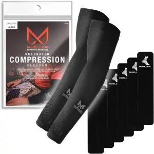 뮬러 e스포츠 메디슨 트루 졸업 남녀용 컴프레션 게이밍 팔 소매 1쌍 2개 좌우 블랙에 맞습니다