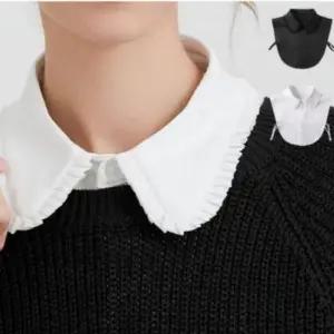 페이크셔츠 쉬폰 겹카라 페이크 카라 레이어드 캐주얼