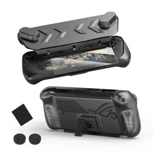 JDDWIN ASUS ROG Ally X 2024용 완전 보호 케이스 전면 쉘 커버와 킥스탠드가 분리 가능한 3 in 1 강화