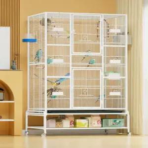 철제 케이지 앵무새장 블랙 새집 둥지 대형 바퀴 사육장 놀이터 아크릴