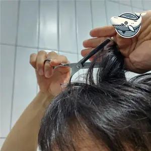 [콩심팥심]미용 전문가 스텐레스 숱치기 가위 헤어 틴닝