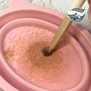 [콩심팥심]효율적인 메이크업 브러쉬 세척 패드 핑크 컬러