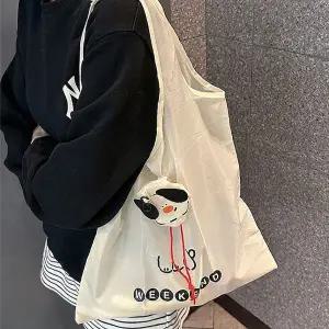 아즈사 강아지 접이식 장바구니 에코백 폴딩 쇼핑백