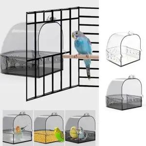 앵무새 외부 욕조 모이통 새장 화장실 목욕통 다기능