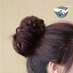 편안한 올림머리 헤어밴드 스타일링 똥머리