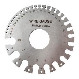 [미국배송] JENSWIL 원형 양면 금속 와이어 게이지 두께 게이지 스테인리스 스틸 표준 측정 도구