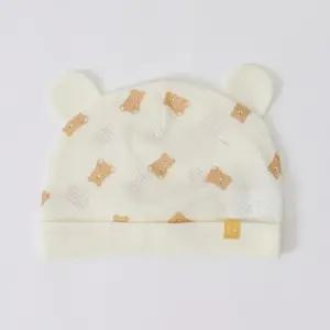 [달퐁]큐비앤맘 동글베어 메쉬 신생아 모자 아기모자