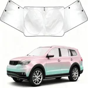 파라폭스 자동차 앞유리 선쉐이드 SUV용 전면 및 측면 유니버설 폴더블 선바이저 프라이버시 커버를 위한