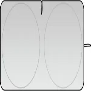 윈드실드 선쉐이드 엑스트라 스몰 60인치 x 21인치 반사형 자동차 자외선과 열을 차단합니다 소형차용