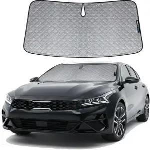 오토 쉐이드 기아 K4 20242025용 6겹 엑스트라 두께 윈드실드 선쉐이드 커스텀 핏 프리미엄 자외선 차단