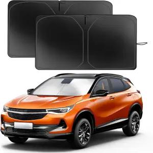 카이리야드 2팩 자동차 앞유리 자외선 차단제 240T 두께의 태양 반사 폴더블 노라이트 패스로 차량을